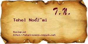 Tehel Noémi névjegykártya