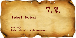 Tehel Noémi névjegykártya